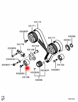 OEM MD140071 2445035510 TENSION ROLLER FOR HYUNDAI EQUUS /CENTENNIAL (JS)3.5